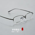 Beesfen New S6506 Cinnabar Sun Glasses Prescription With Rx Anti-Blue Ultra-Light Half Titanium Glasses Frame Wholesale