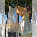 Butterfly Flower Mesh Embroidered Sleeveless Dress, Loose Layering Camisole Dress