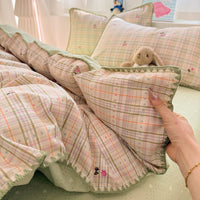 Cherry Cottage / 1.2m Bed - 3-Piece Flat Sheet - Fits 150x200cm Duvet