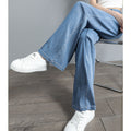Women's Lyocell Tencel High Waist Straight Jeans