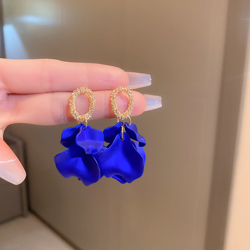 Heart and Flower Geometric Statement Earrings - view 11
