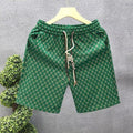 men's summer fashion light luxury versatile casual shorts men's teenagers' personalized printed draw