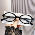 Anti-Blue-Light Reading Small-Frame Portable Overseas Influencer Live Trendy Metal Ivory Book Nerd Glasses Frame Women Reading Glasses