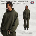 AR Men's Fall/Winter 430G Loose Fit Fleece-Lined Thermal Hoodie - Warmth