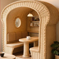 Outdoor leisure courtyard pavilion rattan bread shape pavilion deck outdoor balcony creative landscape ornaments