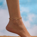 EU/US Import Accessory Versatile Geometric Bracelet Fashionable Simple Heart-Shaped Cutout Temple Chain Personality Necklace Set