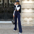 Casual Fashion High Waist Fitted Wide Leg Pants