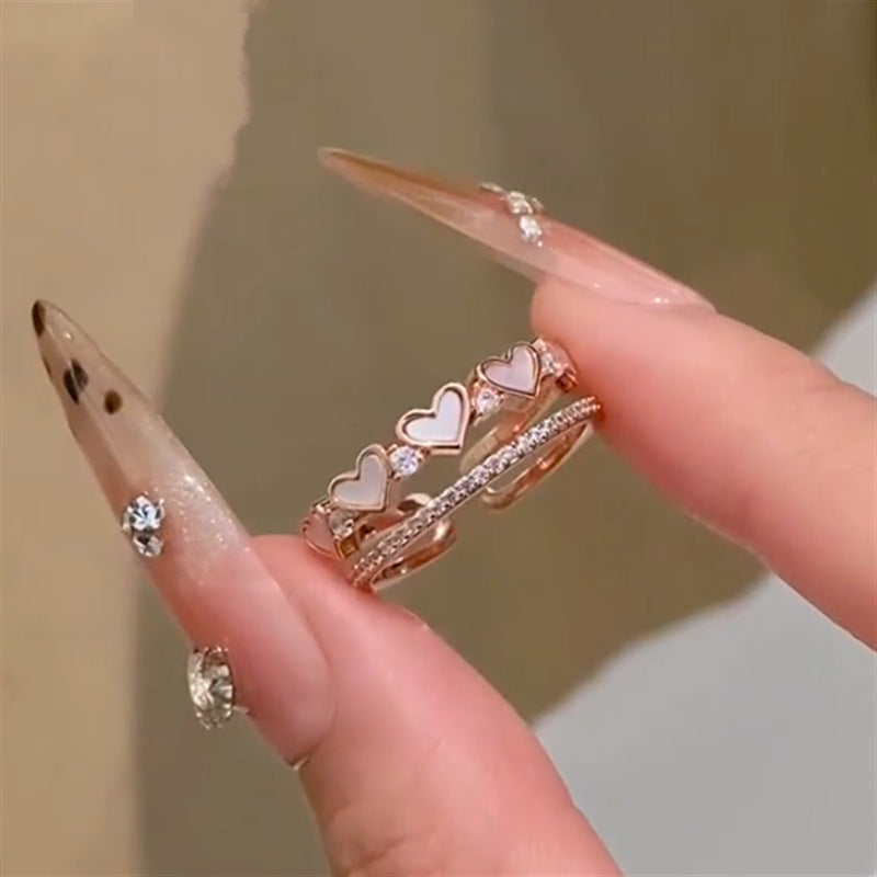 Pink Zircon Butterfly Pearl Ring - view 6