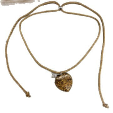 Handwoven Heart and Star Pendant Necklace - view 5