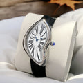 Vintage Unique-Shaped Watch Men Melted Twisted y2k Unique-Shaped Men Fashionable Premium ins Niche Design Quartz Watch