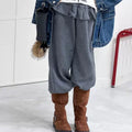 Girls' Denim Jacket - Loose Long Sleeve Cardigan