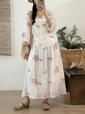 Women's Ethnic Gentle Embroidered Skirt Set 2026 | Summer Mini Skirt - Off White