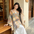 Women's Ethnic Shawl + Cape 2026 - Red