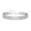 Cross-Border Hit Fashionable Choker Rhinestone Sparkle Glossy Niche Simple Clavicle Chain Full Diamond Elegant Premium Necklace Women