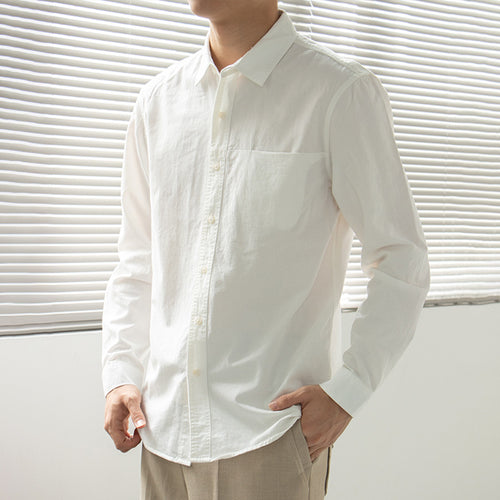 Nengmeng All-Cotton Solid Casual Shirt