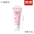 外文版莱蔻日本樱花洗面奶50g补水洁面乳保湿护肤跨境外贸洗面奶