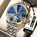 Swiss Brand Trendy Multifunction Mens Watch Waterproof Glow Quartz Watch Live Export Bestseller Drop Ship