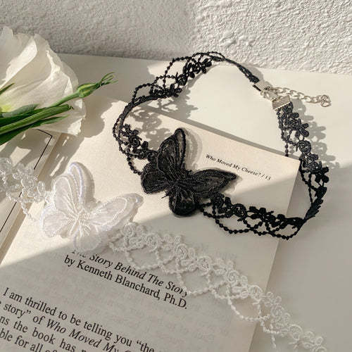 Influencer Super Fairy Clavicle Chain Minimal 3D Butterfly Necklace Niche Design Detail Bead Collar Women Neck With Trendy N6265