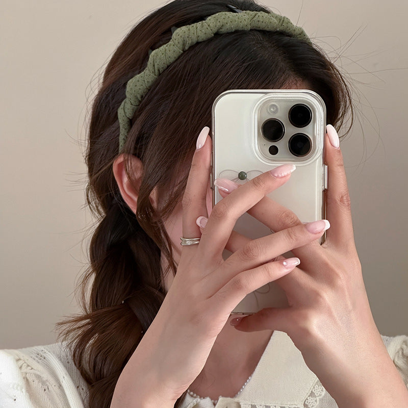 Korean Polka Dot Acrylic Fabric Headband - view 3