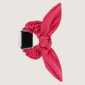 Amazon For iwatch Apple Band Silk Rose Red Stretch Hair Tie Watch Band Large Scrunchie Band