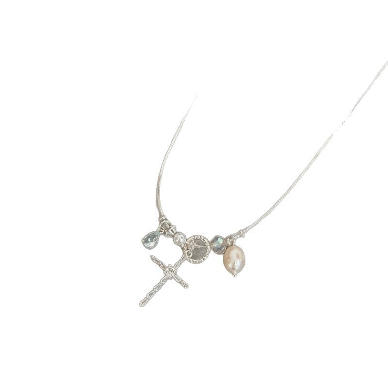 Sparkling Zircon Teardrop Pendant Necklace - view 5