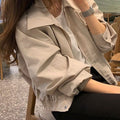 Women's Fall Workwear Casual Lightweight Jacket + Top 2026 | Trendy Jacket - Apricot