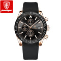 Swiss Brand Waterproof Glow Multifunction Mens Watch Silicone Band TikTok Live Export Bestseller Drop Ship