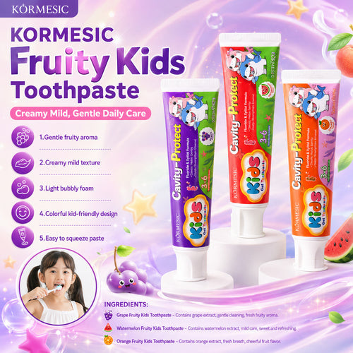 跨境KORMESIC呵护口腔儿童牙膏Children's toothpaste外贸批发