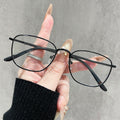 New Metal Simple Anti-Blue-Light Photochromic Glasses Fashionable Square Frame Glasses Frame Overseas Plano Photochromic Glasses