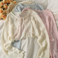 Women's Tie Front Sheer Chiffon Shawl Cardigan