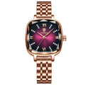 Swiss Brand Waterproof Ladies Watch Ultra Thin Solid Heart Steel Band Small Square Watch TikTok Live AliExpress Bestseller