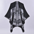 Women's Fall-Winter Ethnic Versatile Slit Plaid Shawl + Cape 2026 - Red