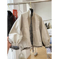 Women's Spring Workwear Retro Stand Collar Cropped Jacket 2026 - Black Jacket