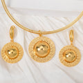 2025 Year Overseas Personality Retro Artsy Creative Necklace Earrings Set Western Statement Gold Plated Women Jewelry Set