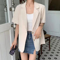 Women's Summer Professional Casual Short Sleeve Blazer 2026 - White