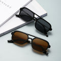 New Pair Bridge Square Western Trendy Metal Temple Women Sunglasses Retro HK Pilot Glasses