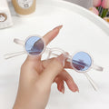 Retro Hip-Hop Sunglasses Small-Frame Round TikTok Influencer Street Snap Mini Small Glasses Trendy Guy Women Goofy Sunglasses