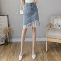 Spring-Summer Slimming Lace High Waist Patchwork Mid-Length Long Skirt