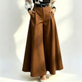 Summer Artistic Casual Plus Size High Waist Drapey Lightweight Loose Wide Leg Pants + Pants