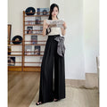 Summer Casual Fashion High Waist Drapey Loose Wide Leg Pants