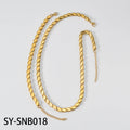 Stainless Gold Necklace Hip-Hop nk Dense Spliced Seed Chain Piece ins Breeze Clavicle Chain Accessory Women Accessory