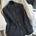 Women's Office Slimming Straight Leg On-Shoulder Blazer 2026 - Gray