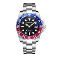 Item Time Mens Watch Overseas Dual Timezone GMT Watch Men Steel Band Formal Mens Watch Niche Premium Waterproof Watch