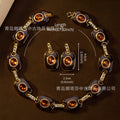 Vintage Earrings Height Stock Western Maillard Breeze Jewelry Set Western Elegant Retro Fashionable Earrings Necklace Women