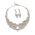 Ethiopia Fiber Profit Asia Heavy-Duty Full Diamond Teardrop Jewelry Set Wedding Banquet Luxury Necklace Light Luxury Niche Necklace Women