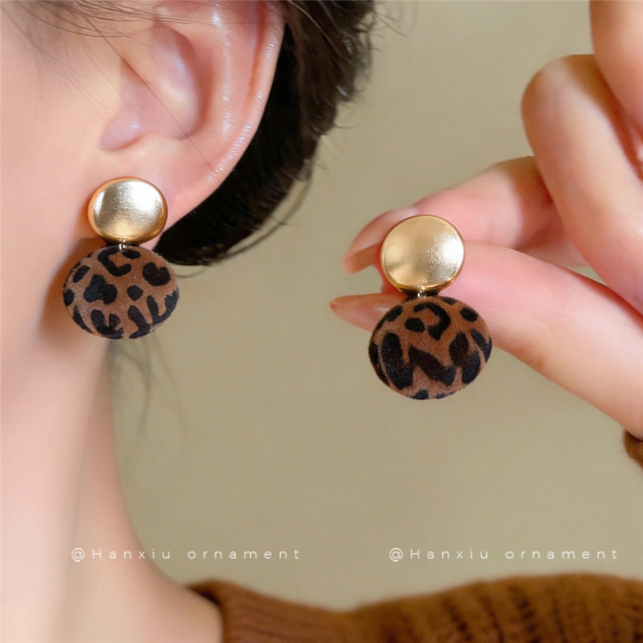 18K Gold-Plated Leopard Print Stud Earrings - view 3