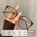 Beesfen 25021J Ultra-Light Titanium Retro Cat-Eye Glasses Bare Face Women Face-Slimming Cold Tea Glasses Wholesale Cinnabar Sun