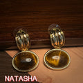 Artsy Retro Fashionable Elegant Maillard Necklace Stud Western Vintage Tiger Eye Collarbone Necklace