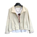 Women's Fall Korean Casual Stand Collar Loose Jacket + Top 2026 - Light Purple
