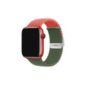 For apple watch9 Color Block Woven Nylon Buckle Stretch Ring Apple s8 Band iwatch7654se